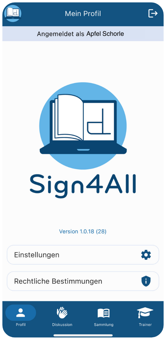 Grafik: Die Sign4All-App